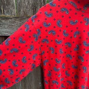 Classic 100% Cotton 90s Paisley Turtleneck